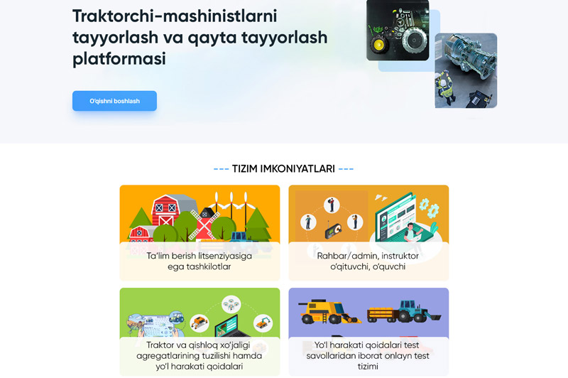 Logistika jarayonida traktorlar yetkazib berish